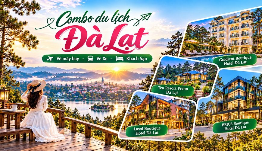 Combo du lịch Đà Lạt | Vé máy bay – Vé Xe – Khách Sạn 