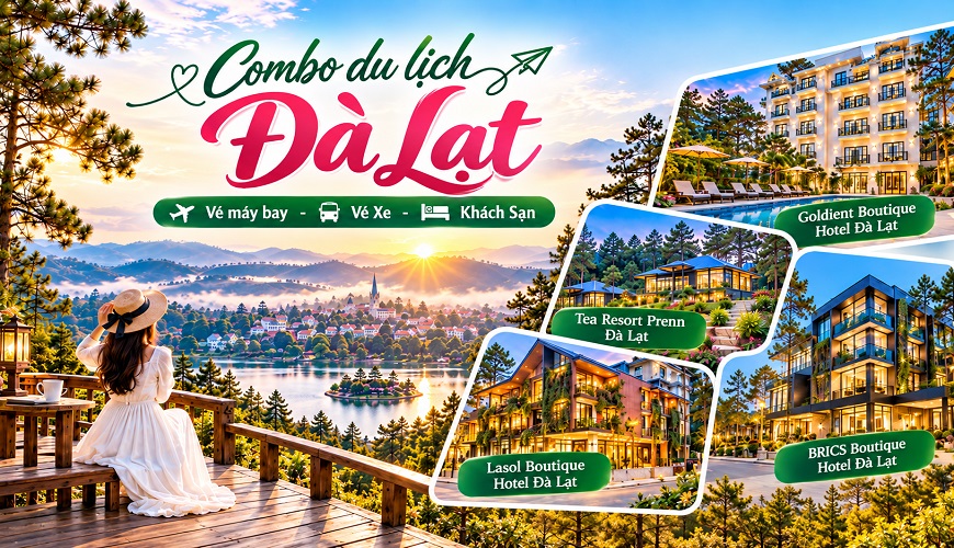 Combo du lịch Đà Lạt | Vé máy bay – Vé Xe – Khách Sạn 